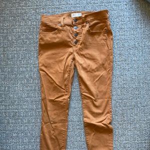 Madewell Burnt Orange Skinny Jeans 27p